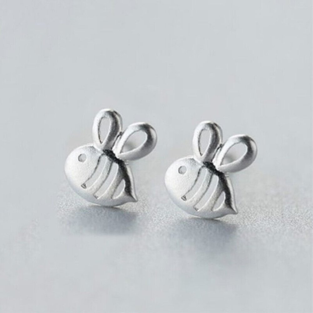 New 925 Silver Bumblebee Studs